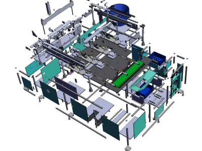 Automatic loading and unloading airtightness testing machine 3D model