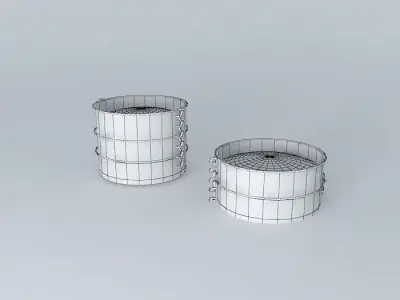 Twins barrel Free 3D model