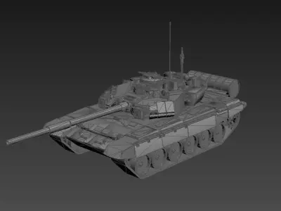 T90A Tank  Free low-poly 3D model