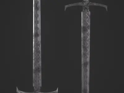 Sword Melee Weapon Low-poly 3D model