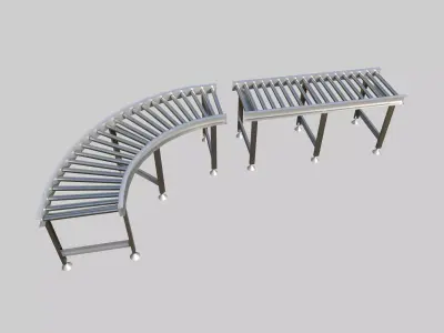 Gravity Roller Conveyor Low-poly 3D model