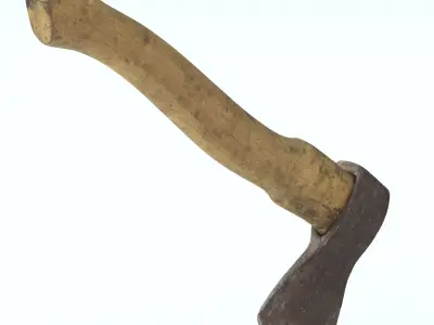 Hatchet Middle Poly 3D model