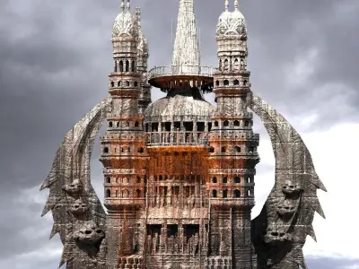Vizier Tower ancient Temple 3D model