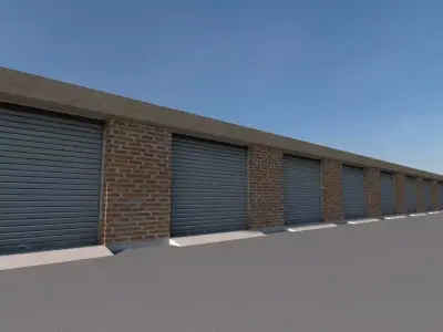 Garages 01 Low-poly 3D model