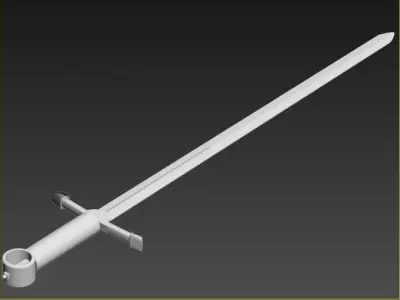 Irish Celtic Medieval Knightly Sword  Low-poly 3D model