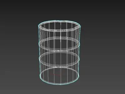 Dirt Barrel Low-poly 3D model