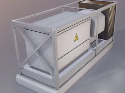 Power Storage Container Control Module 1 Low-poly 3D model
