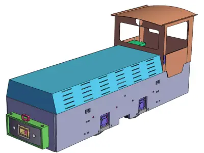 5t railcar tractor 3D model