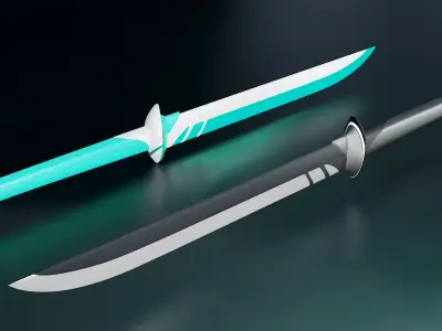 HAKUGEN DANMACHI BELL CRANEL knife Low-poly 3D model