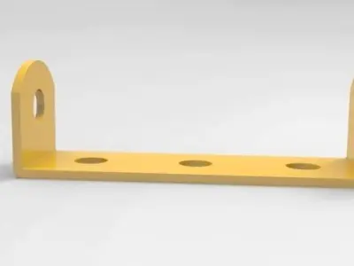 Double angle strip 3x1x1 Holes - Meccano part Free 3D model