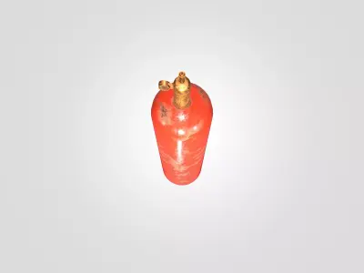 Industrial Gas Cylinder 3D Model - PBR Game Ready Free low-poly 3D model