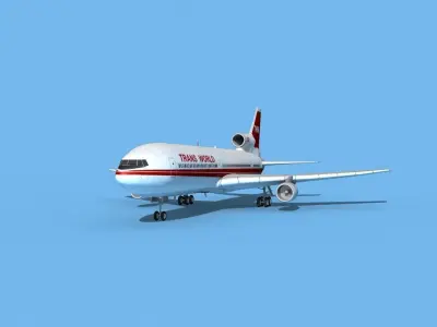 Lockheed L1011 Trans World 2 3D model