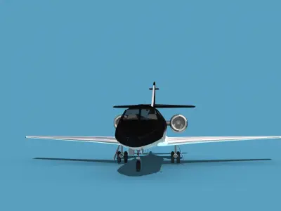Dassault Falcon 20 V09 3D model