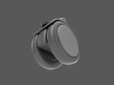 Plastic Caster Wheel 2  Low-poly 3D model