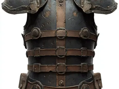Medieval Iron Armor - 3D Model for Games Low-poly 3D model