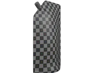 Smooth Beveled Packaging Bag with Lid 3D Model 3D model