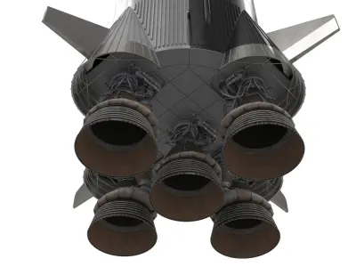Saturn V Rocket First Stage 3D model