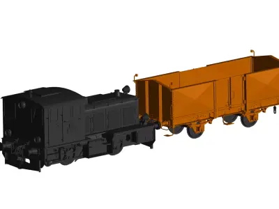 Freight  locomotive 3D model