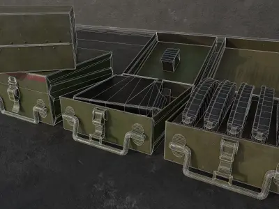 Ammo box for 31M and 36M Solothurn Low-poly 3D model