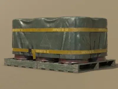 Barrel Shipment Game Prop PBR  Low-poly 3D model