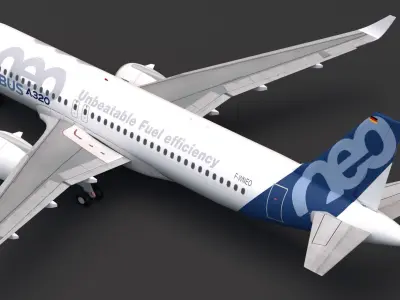 Airbus A320neo 3D model buy