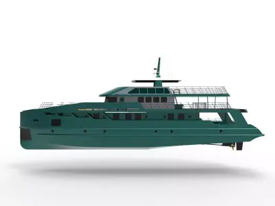 green yacht 3D model