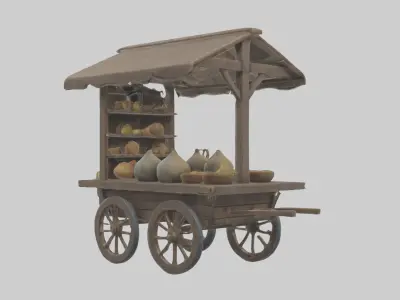 Merchantcart Model Low-poly 3D model