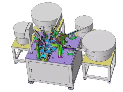 Multi Parts Assembly Machine with Indexing Feeding System 3D model