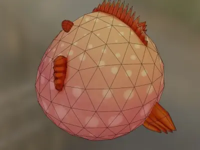 fish lowpoly for game  Low-poly 3D model