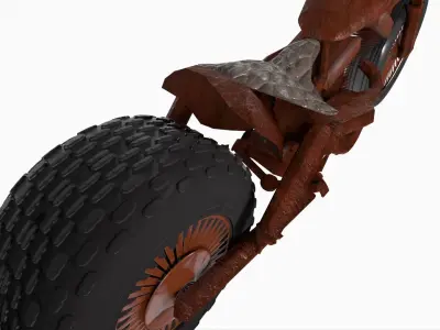 Scrap Motorcycle 3D model