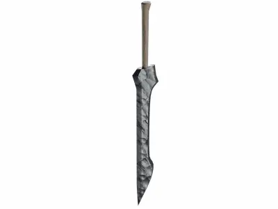 Obsidian sword Low-poly 3D model