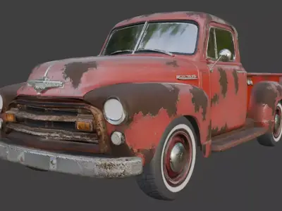 Vintage Rusty Pickup Truck 3D Model 3D model 18