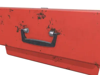 Old Metal Box Low-poly PBR Free low-poly 3D model