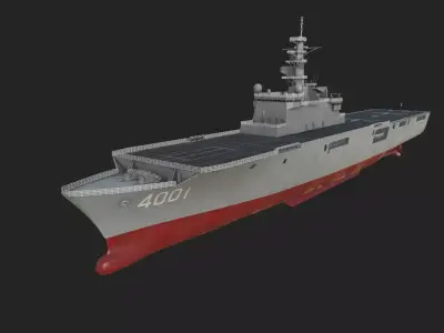 Osumi-class tank landing ship 3D model 3D model