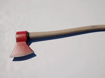 Wooden Axe Low-poly 3D model get
