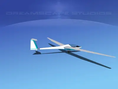 Glaser Dirks DG-200 15-metre Sailplane V09 3D model
