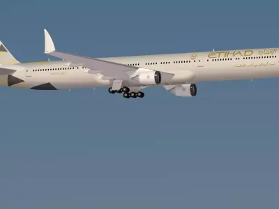Etihad boeing 777 - 9X New 3D model