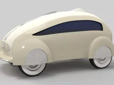  Sci Fi Concept Car Beige  3D model