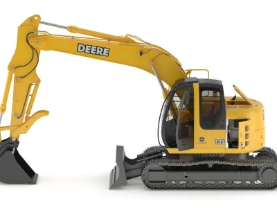 John Deere 135C Excavator 3D model