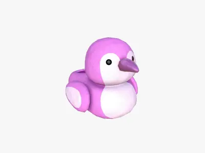Slippers J03 Pink Bird - Costume Character Design Low-poly 3D model