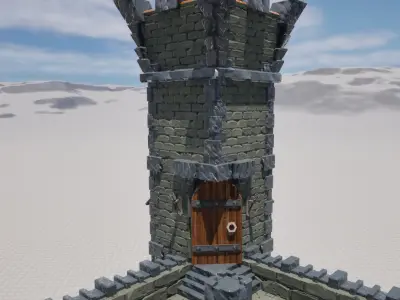 LowPoly Modular Castle Pack - CAST-A-CASTLE - Low-poly 3D model