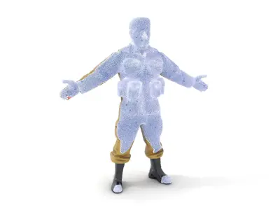 Elder Soldier Character Rigged and Animated D Model Low-poly 3D model