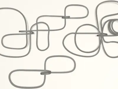 THREE ACROBATIC TRACKS 3D Model Pack