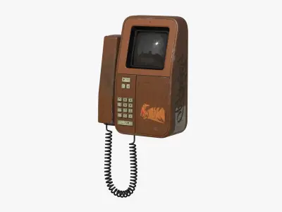 Retro Videophone Wall-Mounted 3D model