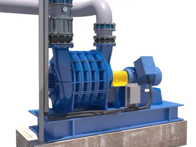 blower sludge pump 3D model