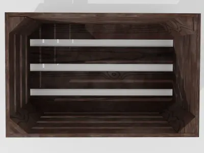 Wooden crate 02 3D model