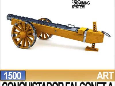 Conquistador Cannon Falconet A 1500 3D model