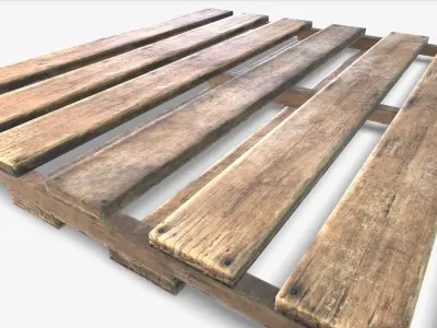 Pallet Wooden Game Ready PBR Textures Low-poly 3D model