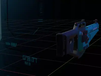 Retro Sci-Fi Energy Rifle 3D model