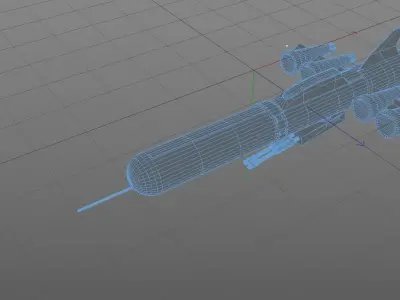 Submarine War Vehicle Low-poly 3D model